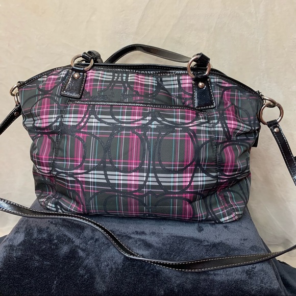 plaid coach handbag
